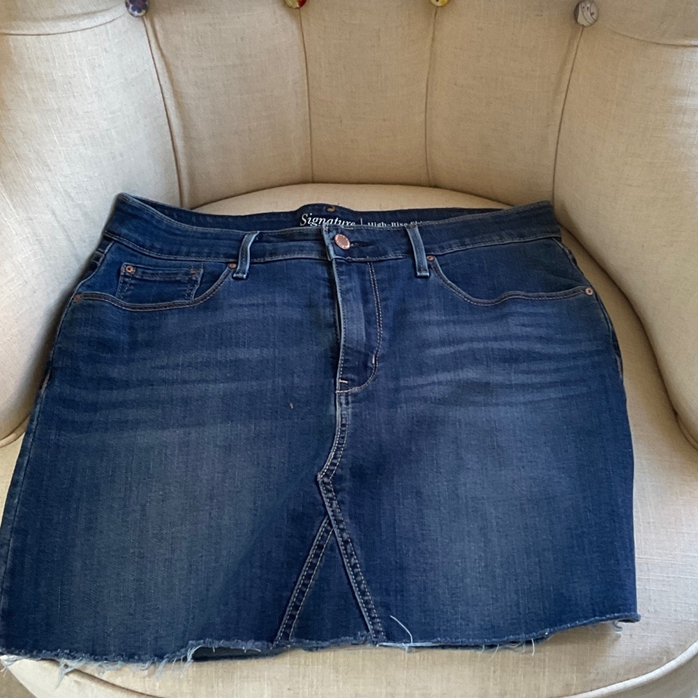 Signature Levi StraussWomen's Dark Blue Mini Skirt